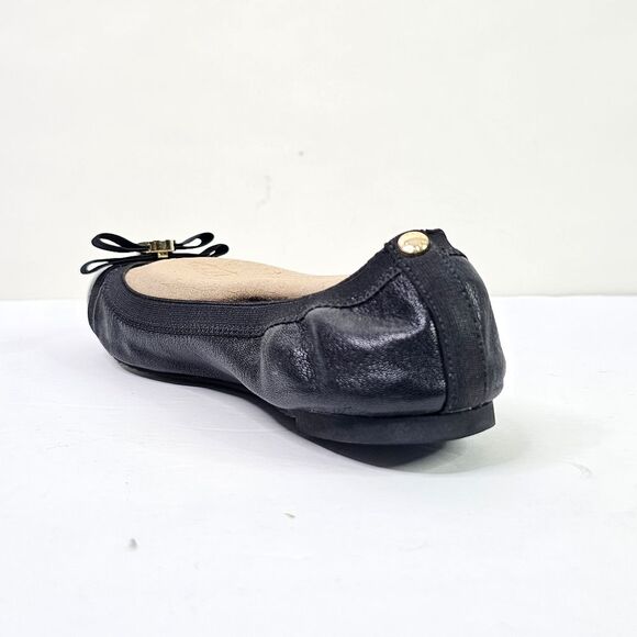 Michael Michael Kors Black Dixie Patent Leather Cap Toe Bowed Flats - Picture 4 of 11